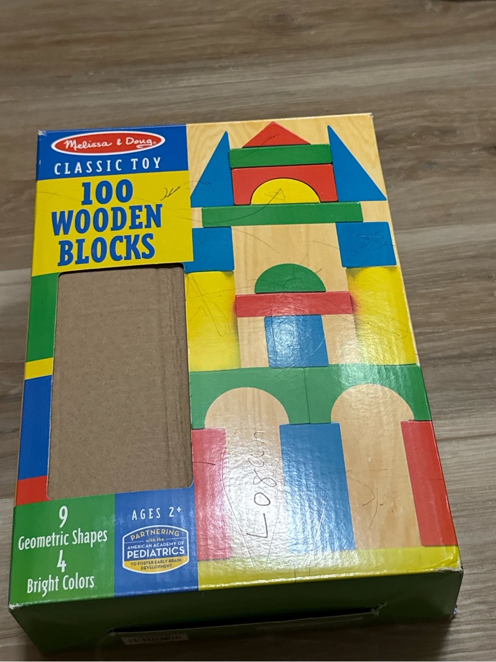 Melissa & Doug Wooden Building Blocks, 100-Piece Set of Sorting & Stacking Toys
